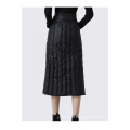 Thermo padded winter long skirt Recycled polyester quilted straight skirt Non-baggy look quilted winter skirt